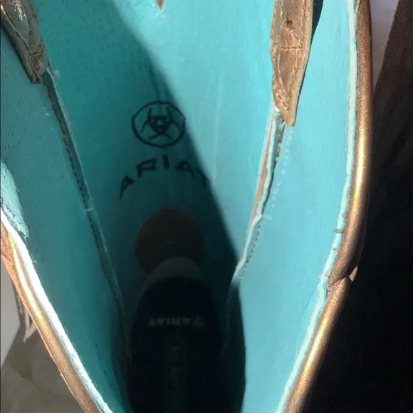 Ariat Women’s Frontier Tilly Western Boots with Blue Accents Size 11B - Picture 6 of 16